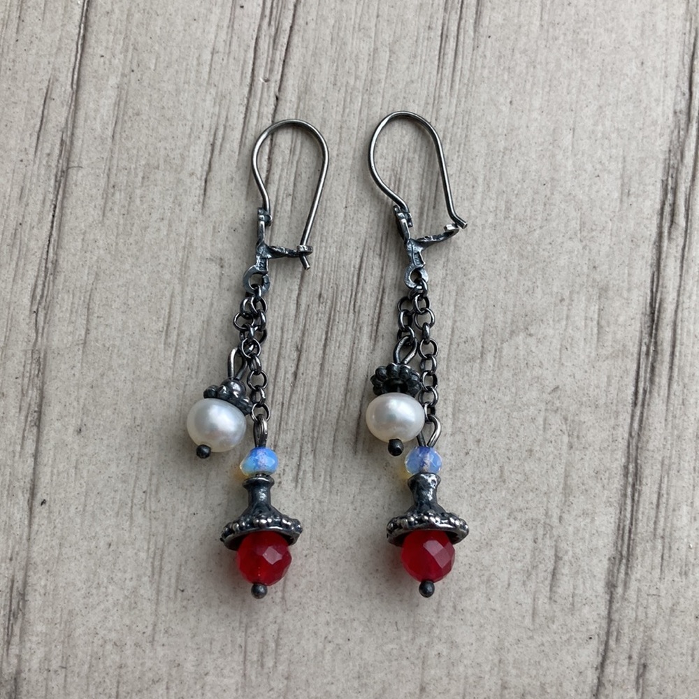 Sterling dangle earrings